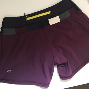 Lululemon run speed shorts in plum - size 6